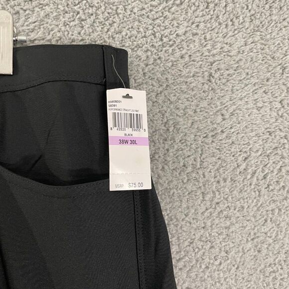 Van‎ Heusen Performance Straight Leg Men 38x30 Flat Front Dress Pants - Picture 3 of 12